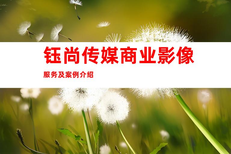 钰尚传媒商业影像服务及案例介绍